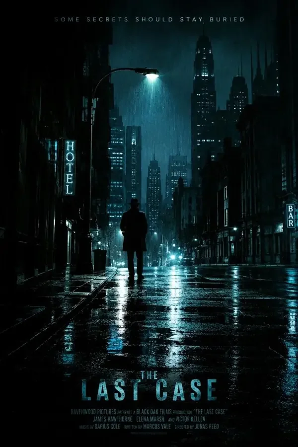 雨夜迷案短剧海报，悬疑题材，28集